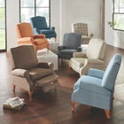 350 lbs. Weight Capacity Faux Suede Recliner image number null