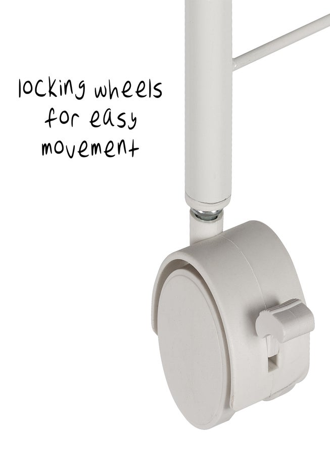 3-Basket Slim Rolling Wire Cart image number 3