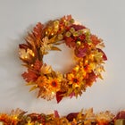 24" Pre-Lit Harvest Daisy Wreath image number null