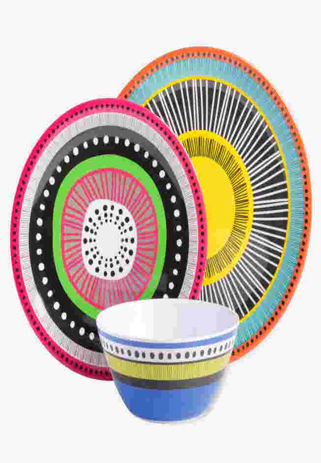 12-Pc. Almira Melamine Dinnerware Set image number 2