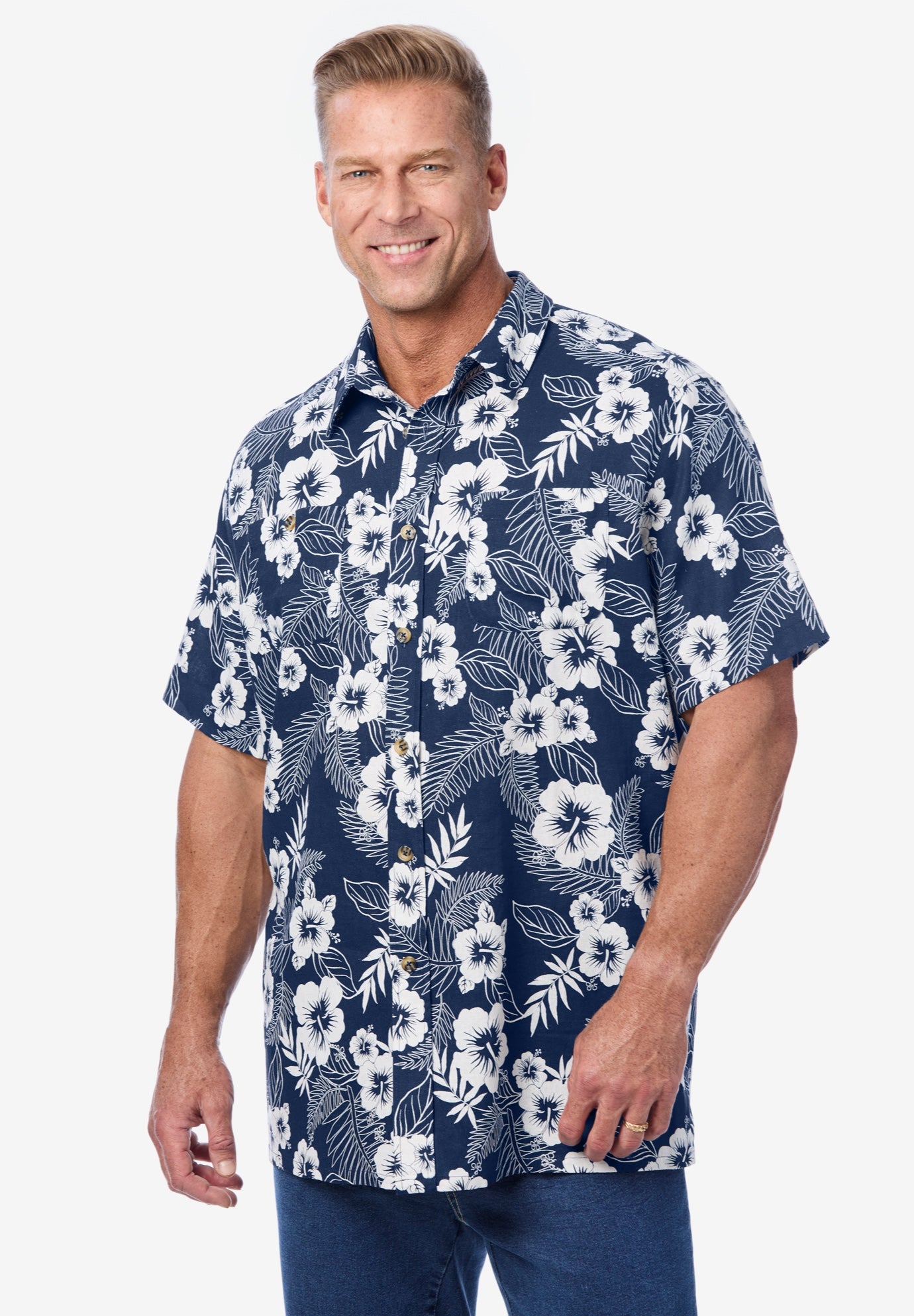 Short-Sleeve Linen Shirt image number 3