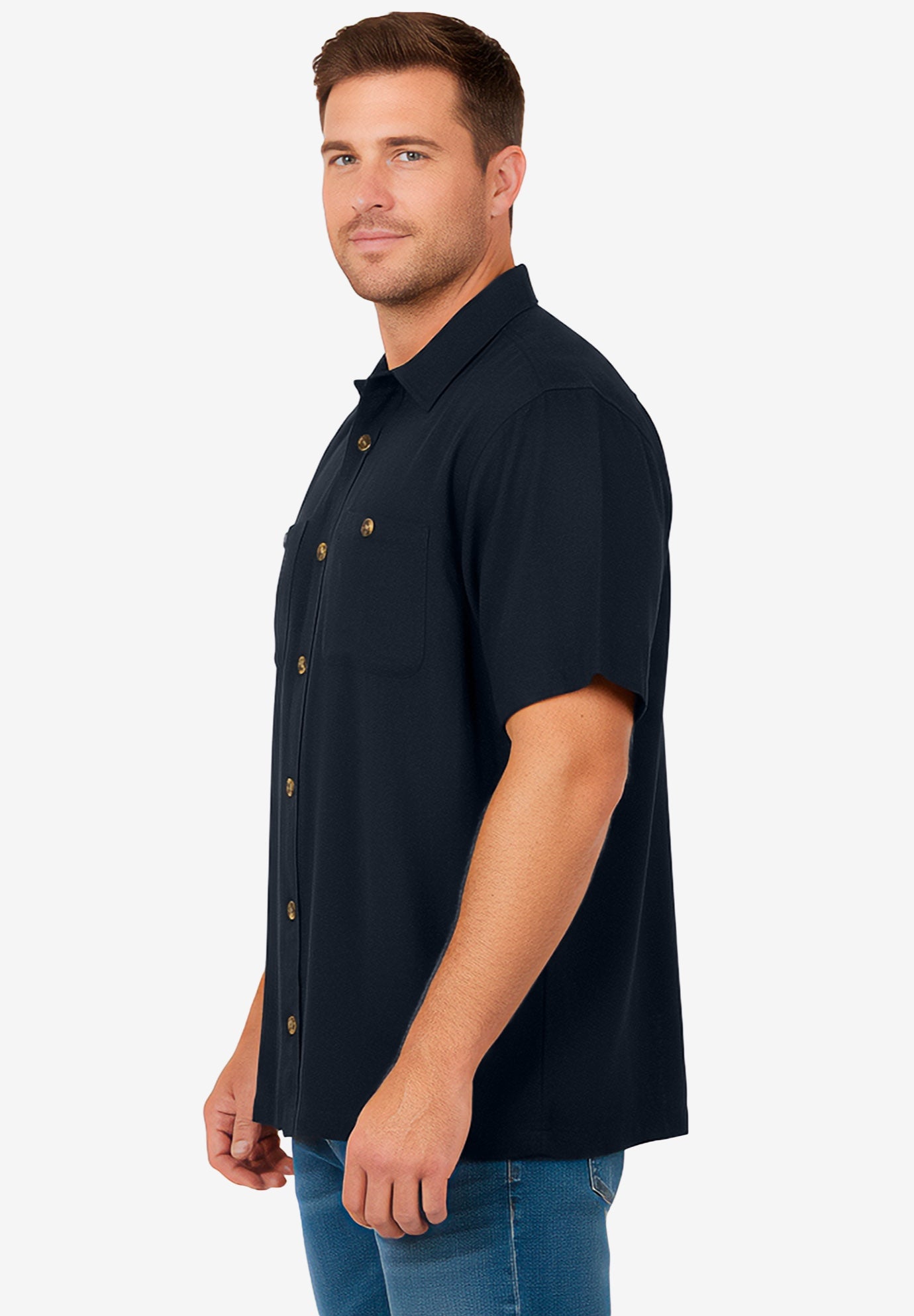 Short-Sleeve Linen Shirt image number 4