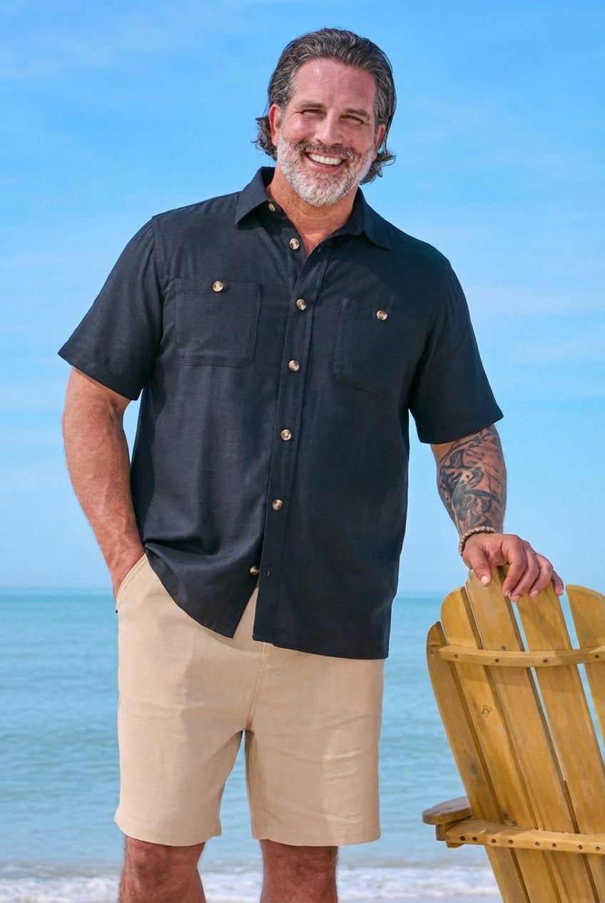 Short-Sleeve Linen Shirt image number 0