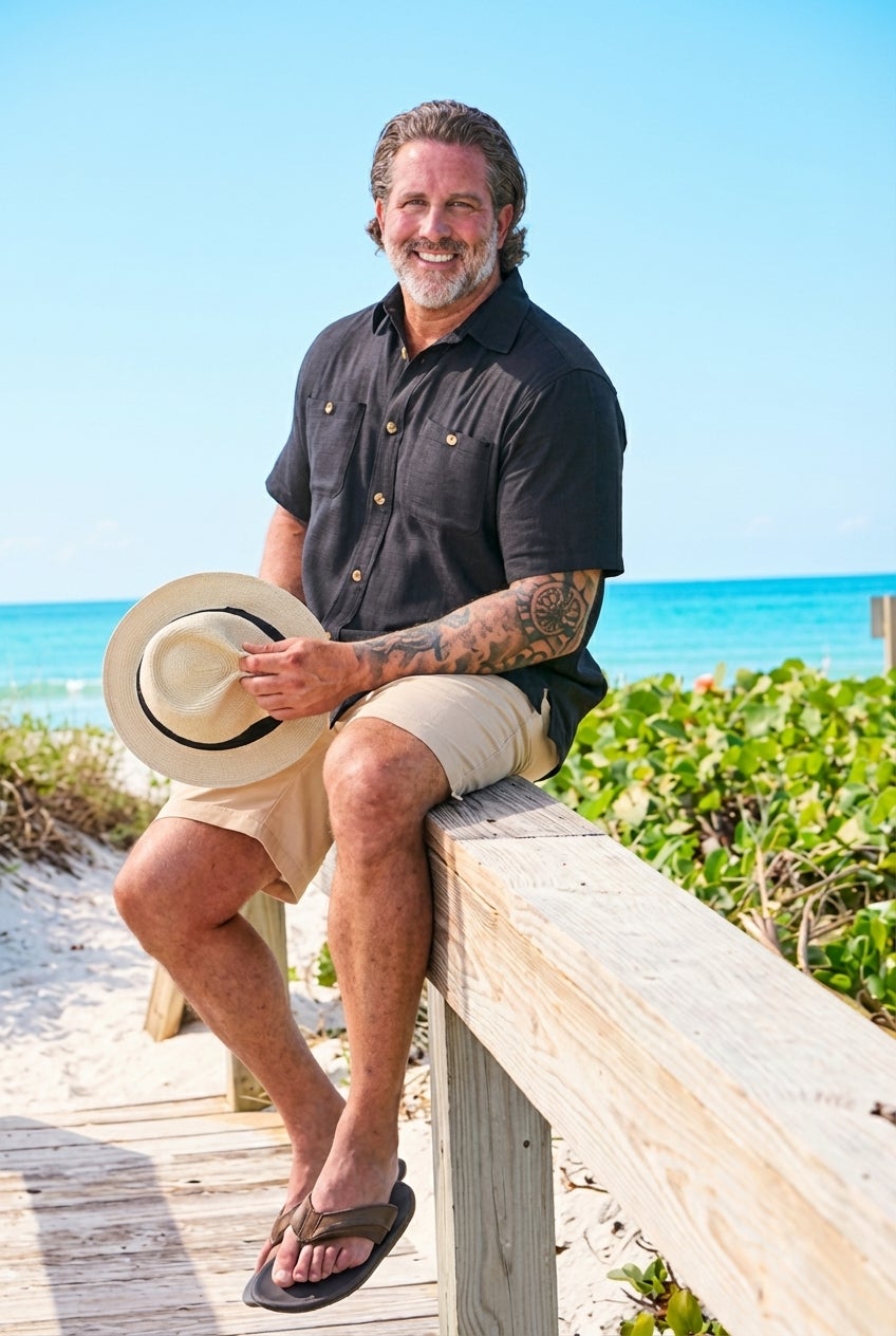 Short-Sleeve Linen Shirt image number 3