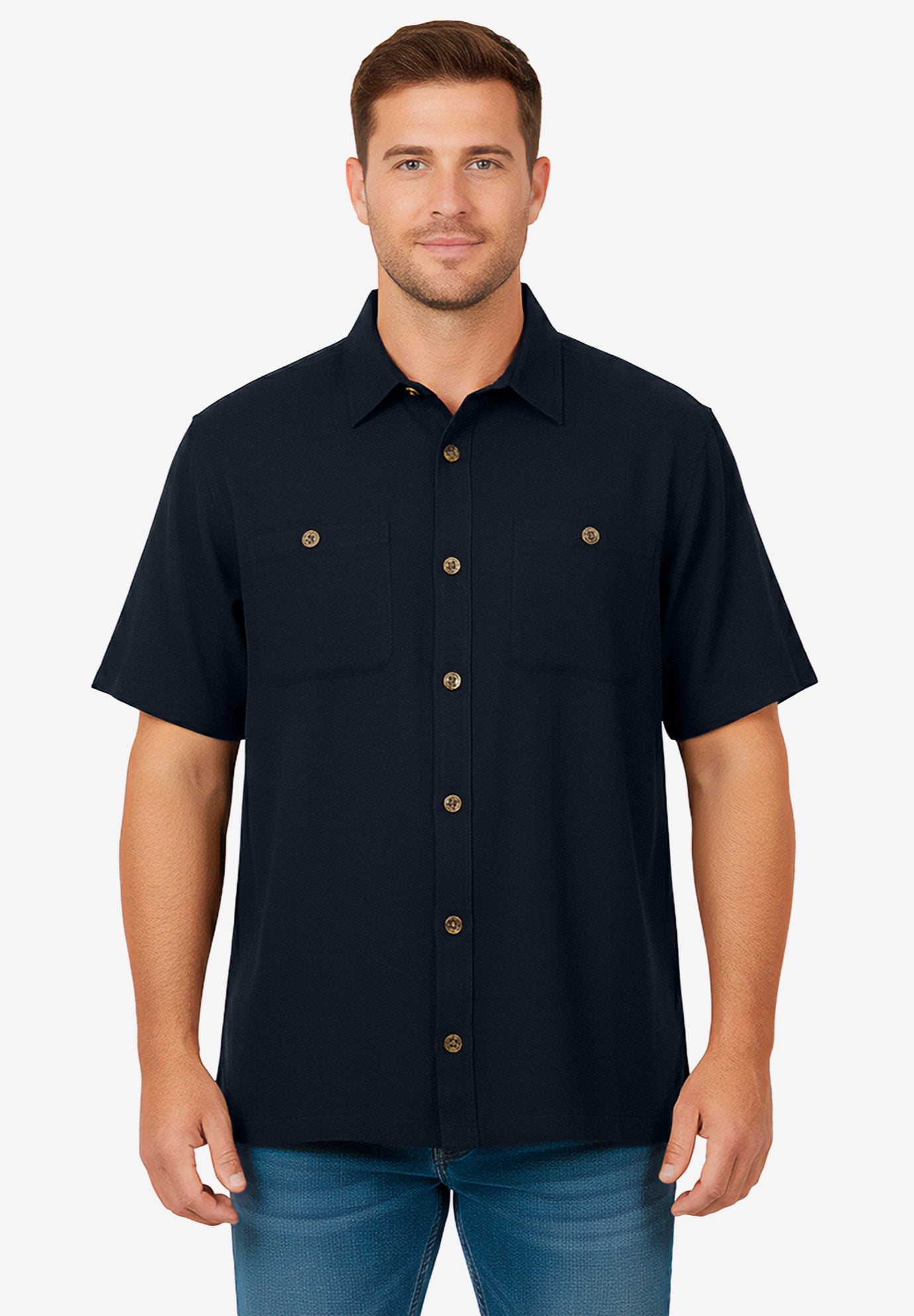 Short-Sleeve Linen Shirt image number 3