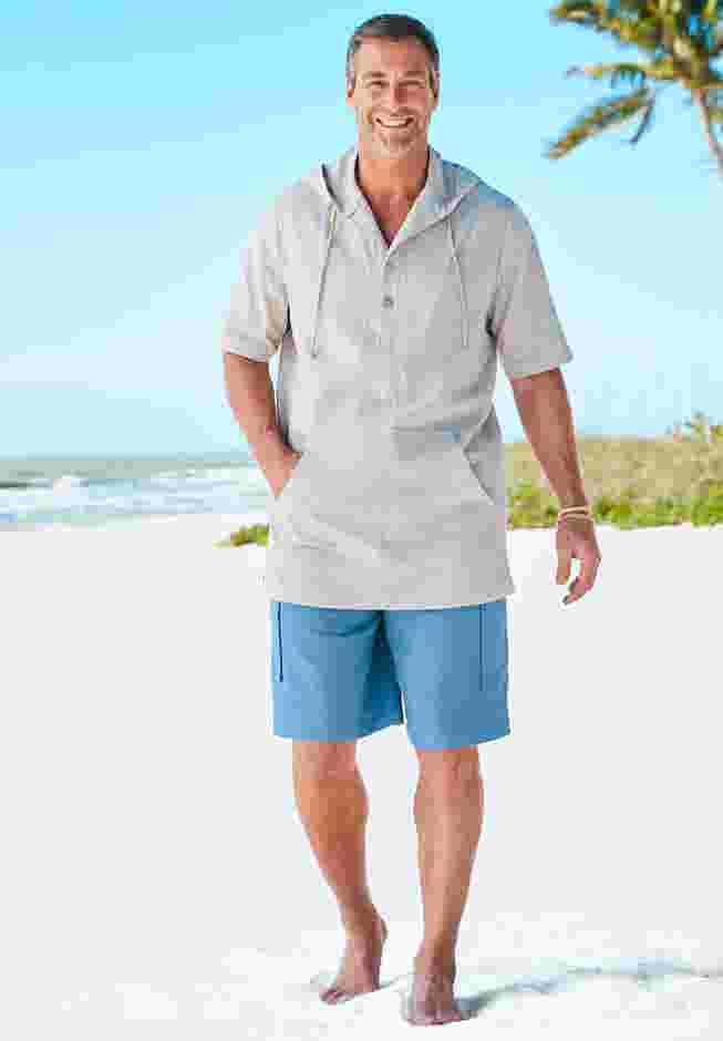 Gauze Short-Sleeve Hoodie image number 4