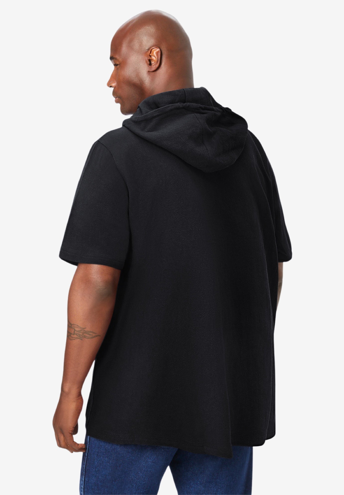 Gauze Short-Sleeve Hoodie image number 3