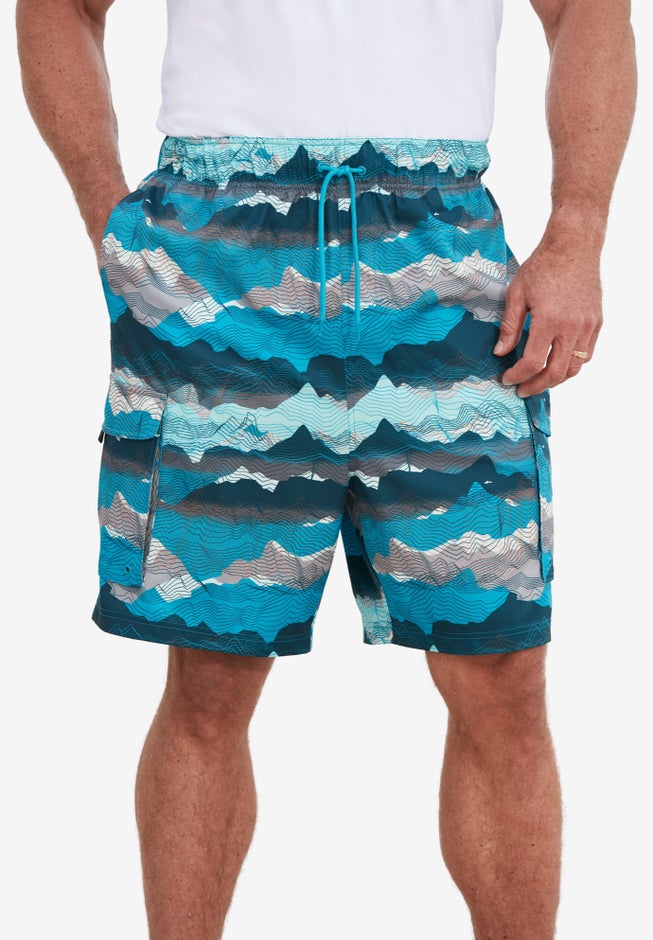 8" Flex Cargo Swim Trunks image number 3