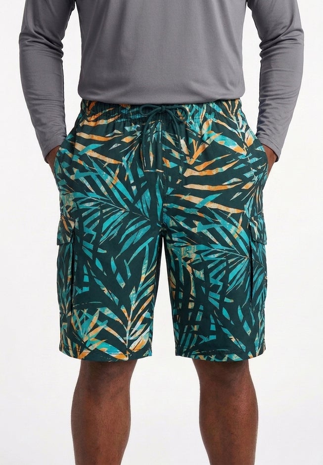 8" Flex Cargo Swim Trunks image number 1