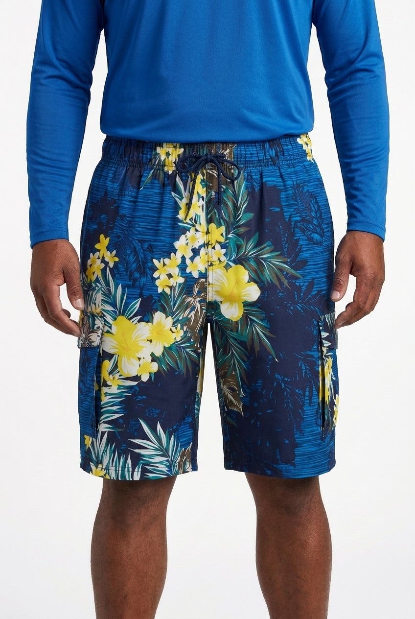 8" Flex Cargo Swim Trunks image number 0