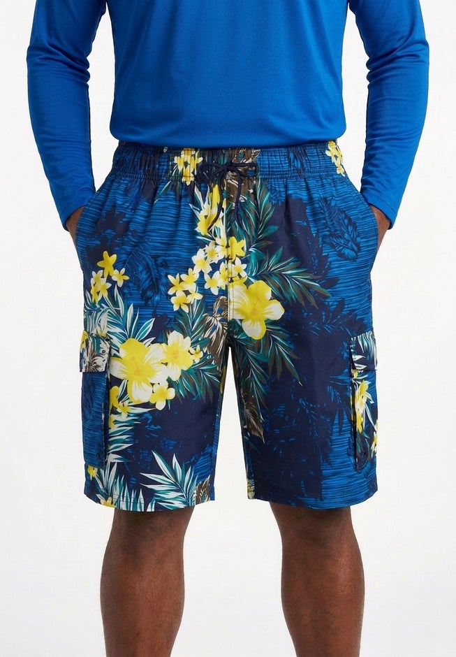 8" Flex Cargo Swim Trunks image number 1