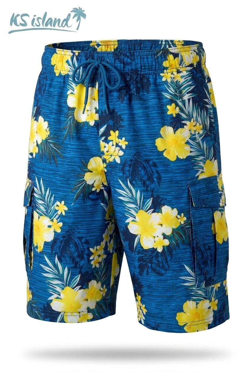 8" Flex Cargo Swim Trunks image number 5