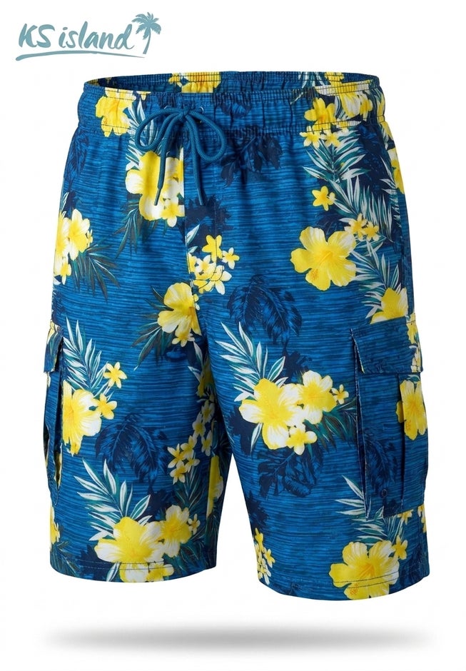 8" Flex Cargo Swim Trunks image number 5