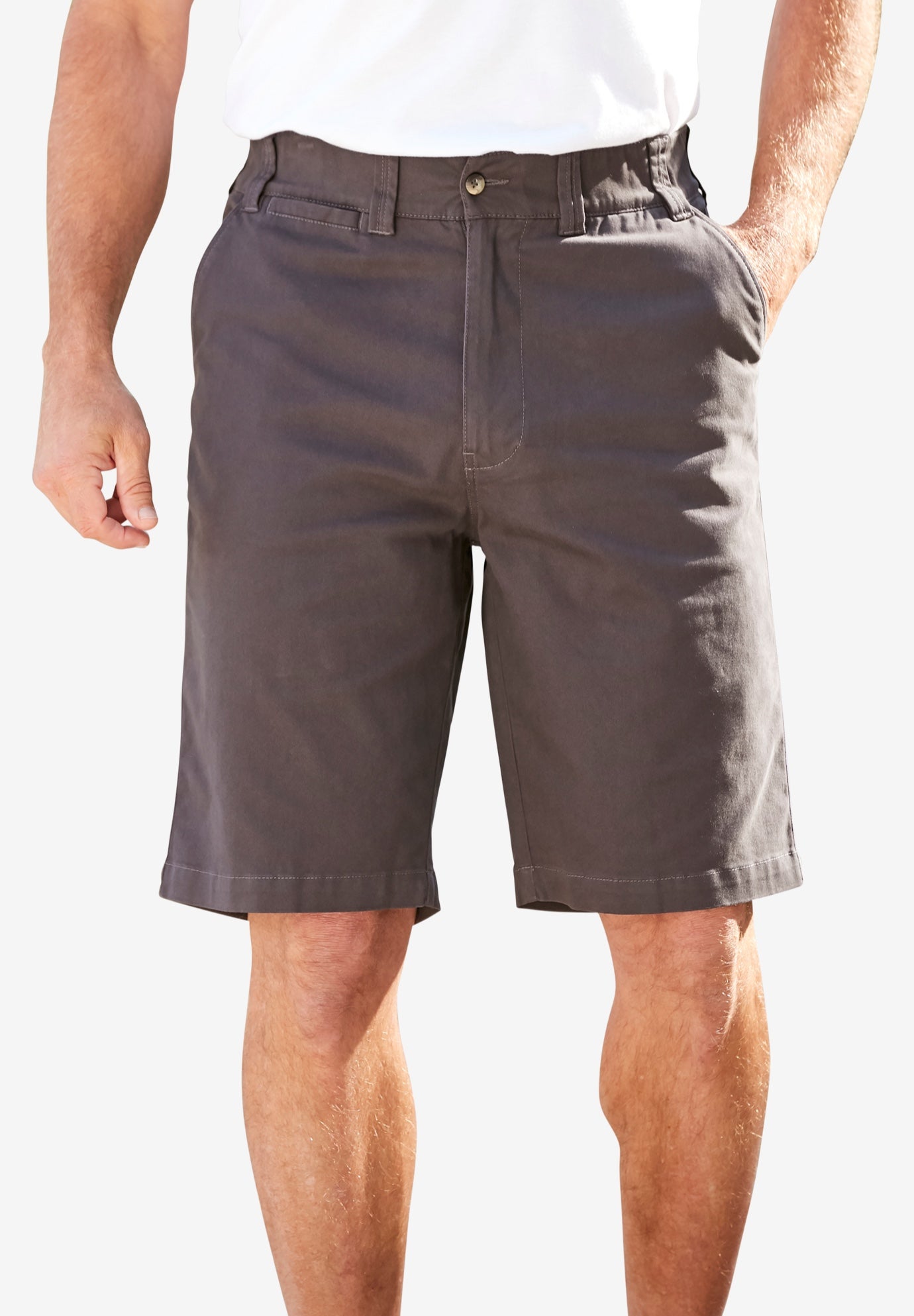 10" Flex Full-Elastic Waist Chino Shorts image number 0