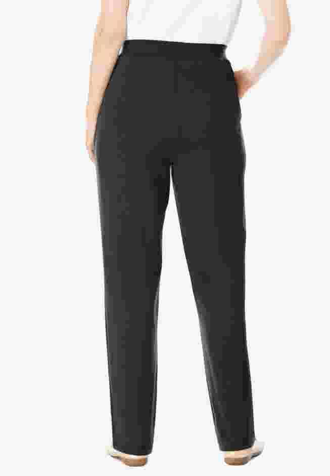 Women's Plus-Size Straight-Leg Stretch Ponte-Knit Pull-On Pants image number 1