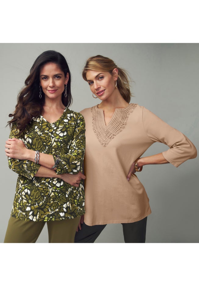 Stretch Cotton V-Neck Tee image number 5