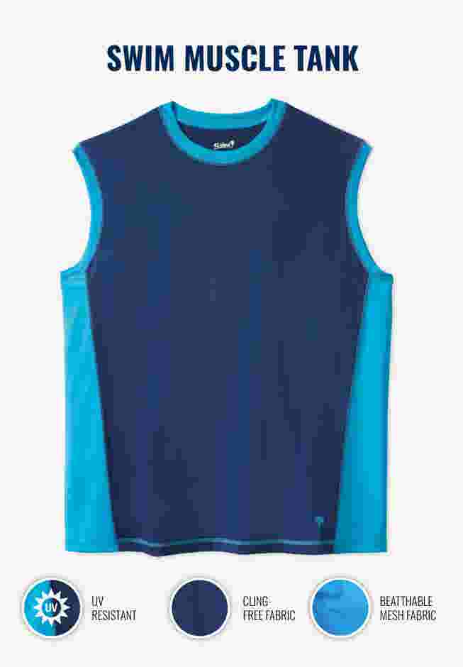 Cling-Free Swim Muscle Tank image number 1
