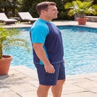 Cling-Free Raglan Short Sleeve Swim Shirt image number null