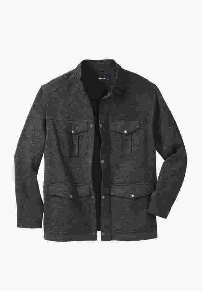 Sweater Fleece Multi-Pocket Jacket image number 0