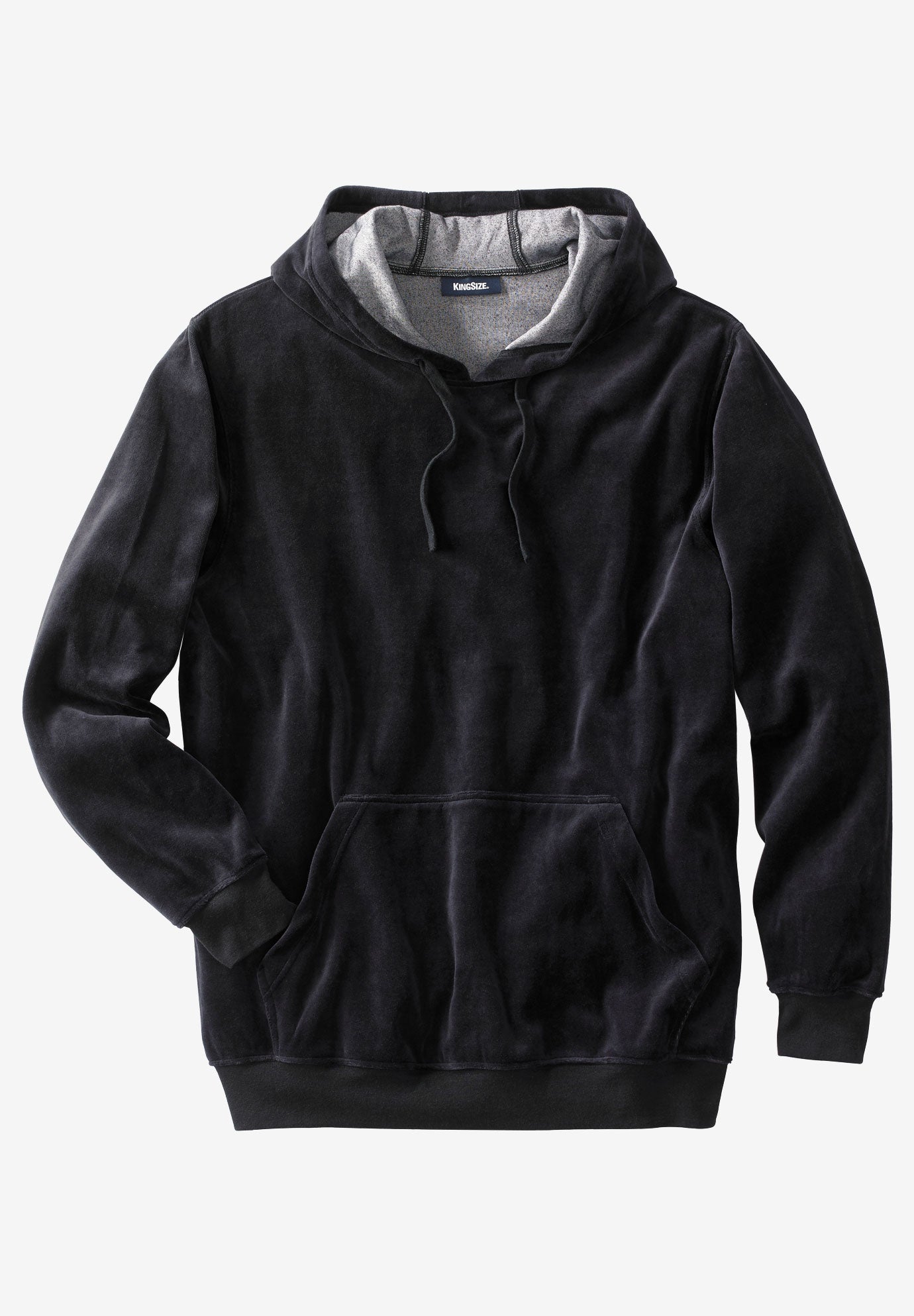 Velour Long-Sleeve Pullover Hoodie image number 0