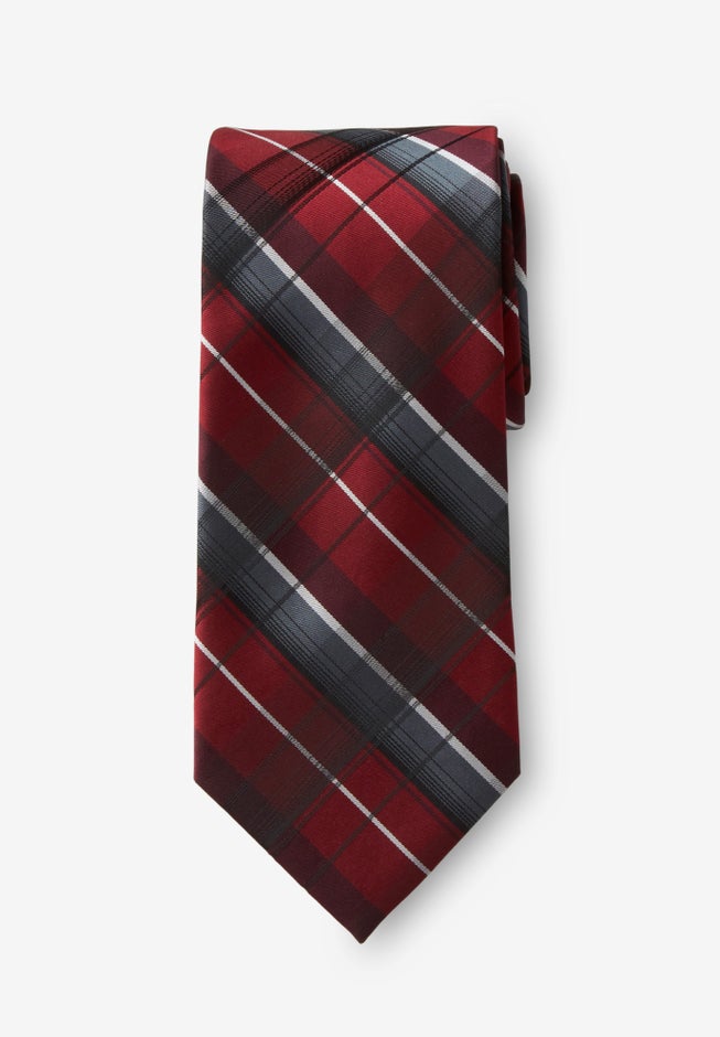 Extra Long Classic Plaid Tie image number 0