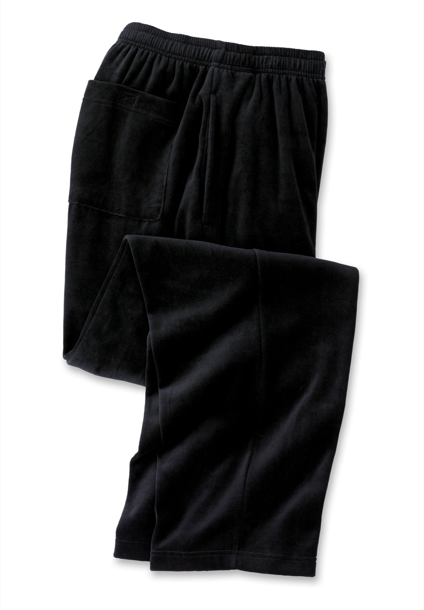 Velour Open-Bottom Sweatpants image number 1