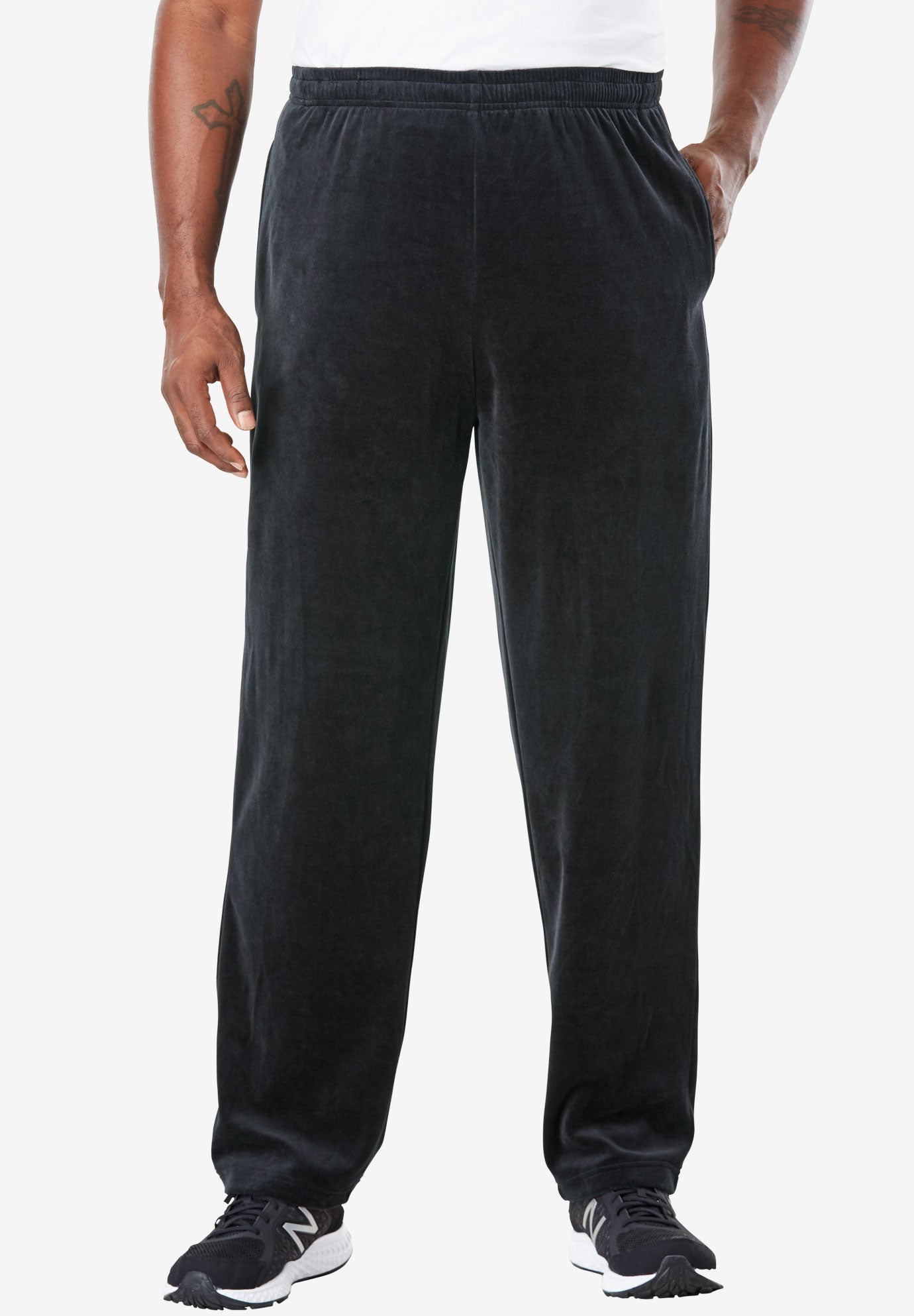 Velour Open-Bottom Sweatpants image number 0