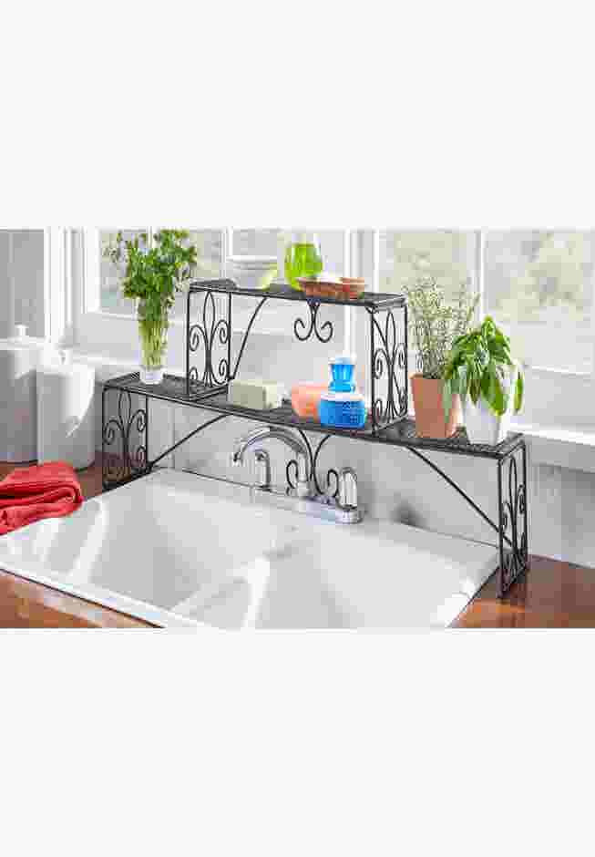 Scroll 2-Tier Over Sink Shelf image number 0