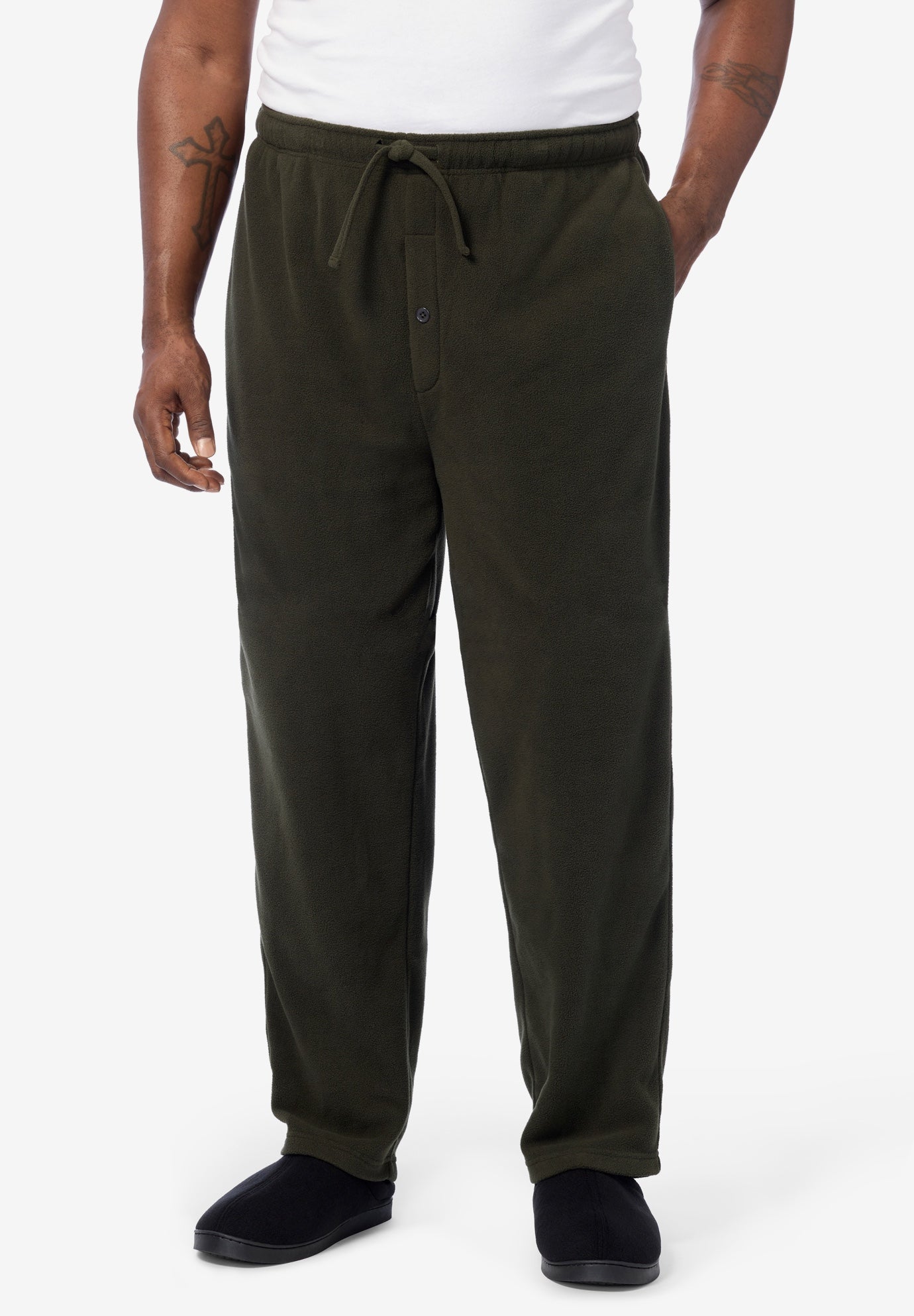 Solid Microfleece Pajama Pants image number 1