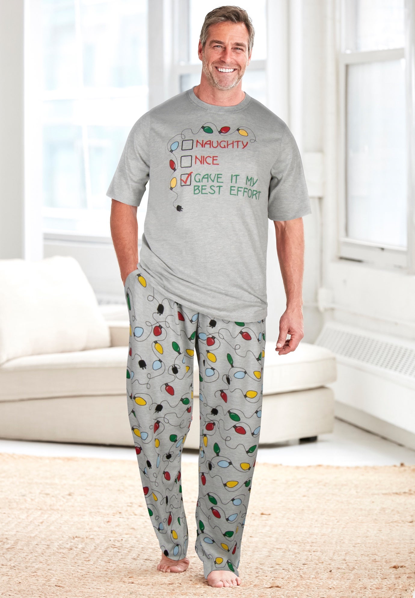 Lightweight Cotton Novelty PJ Set image number 0