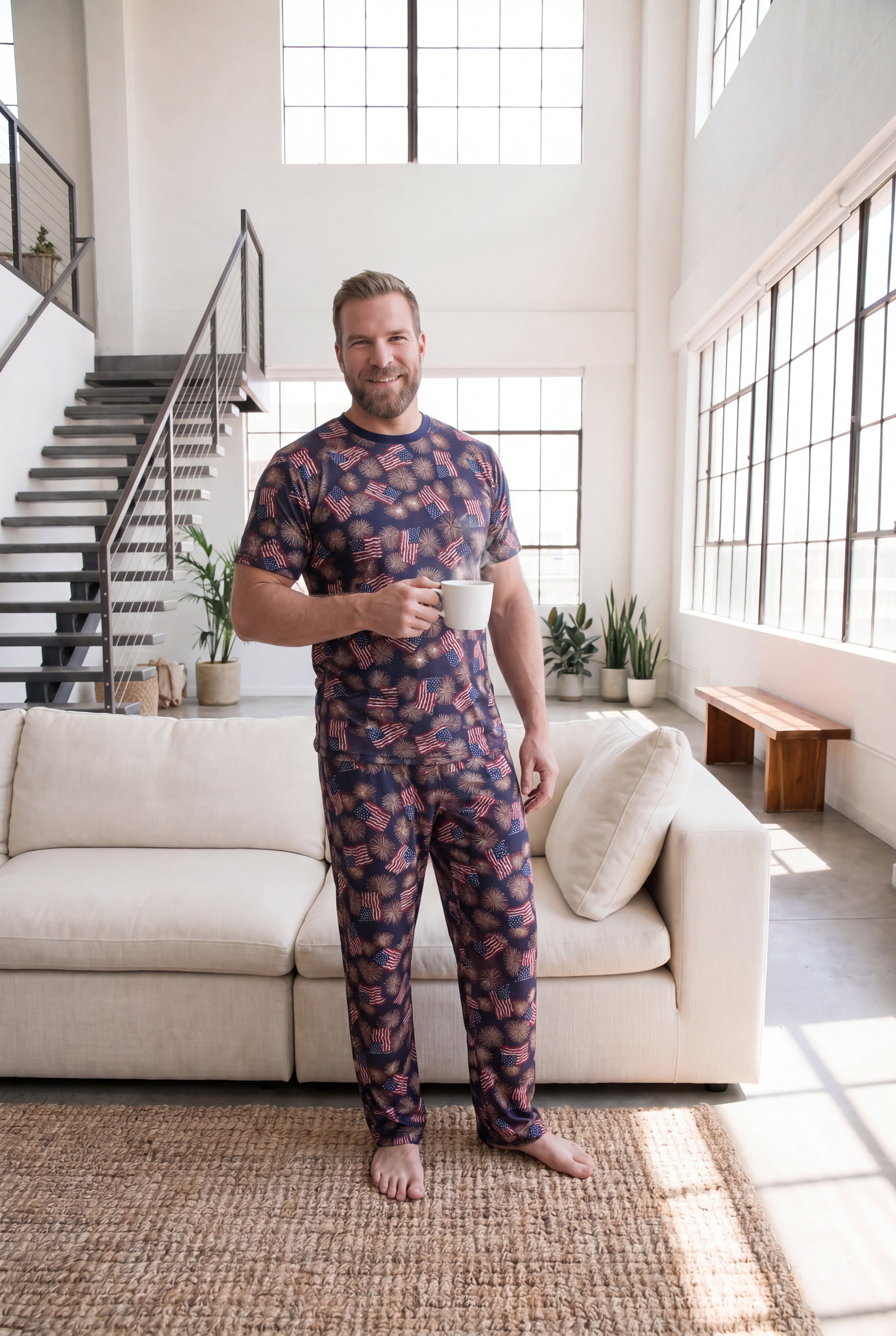 Lightweight Cotton Novelty PJ Set image number 4