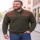 Patch Sweater with Mock Neck image number 0