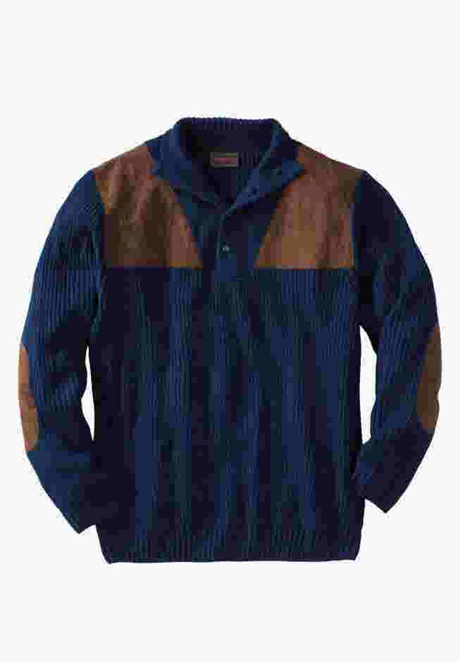 Patch Sweater with Mock Neck image number 0