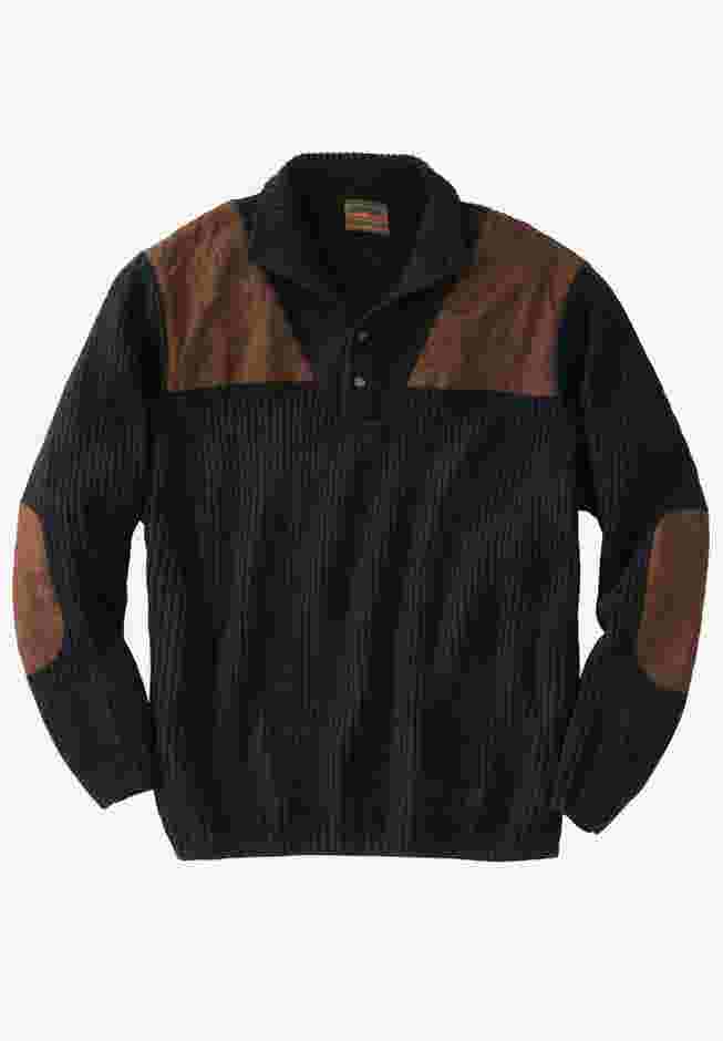 Patch Sweater with Mock Neck image number 0