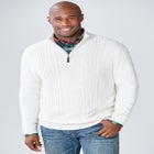Shoreman’s Quarter Zip Cable Knit Sweater image number null
