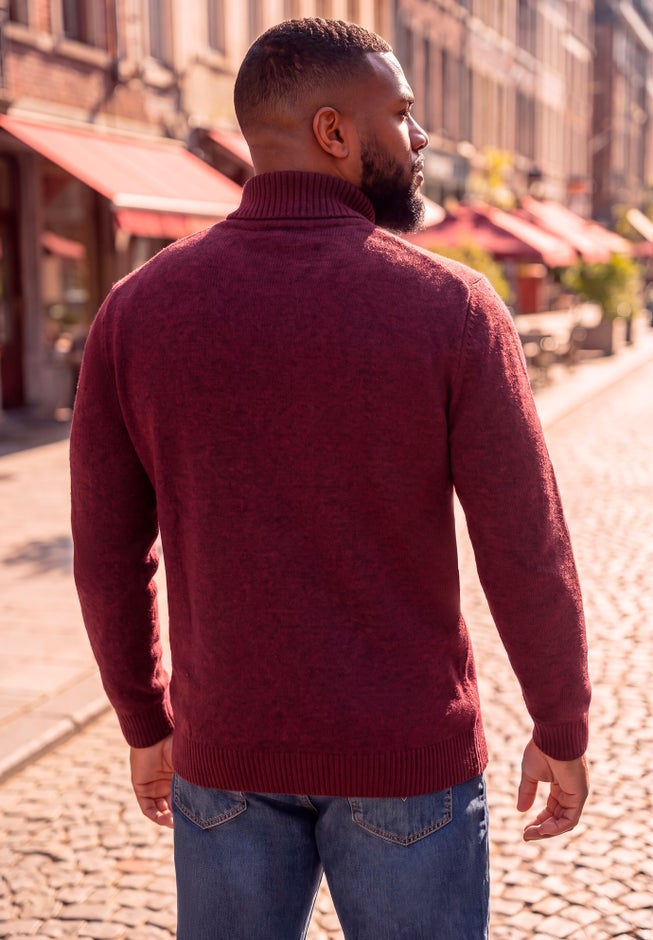 Shoreman&rsquo;s Quarter Zip Cable Knit Sweater image number 2