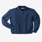 Shoreman’s Quarter Zip Cable Knit Sweater image number null