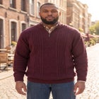 Shoreman&rsquo;s Quarter Zip Cable Knit Sweater image number 0