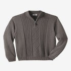 Shoreman&rsquo;s Quarter Zip Cable Knit Sweater image number null