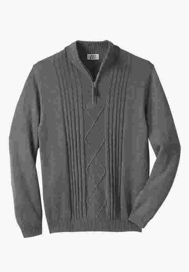 Shoreman's Quarter Zip Cable Knit Sweater image number 0