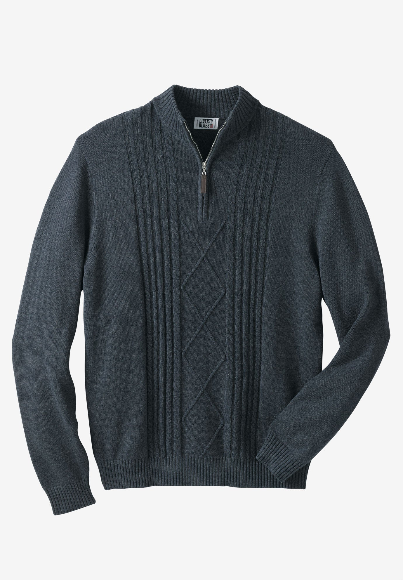 Shoreman&rsquo;s Quarter Zip Cable Knit Sweater image number 0