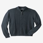 Shoreman&rsquo;s Quarter Zip Cable Knit Sweater image number null