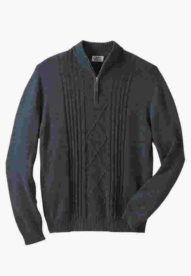 Shoreman's Quarter Zip Cable Knit Sweater image number 0