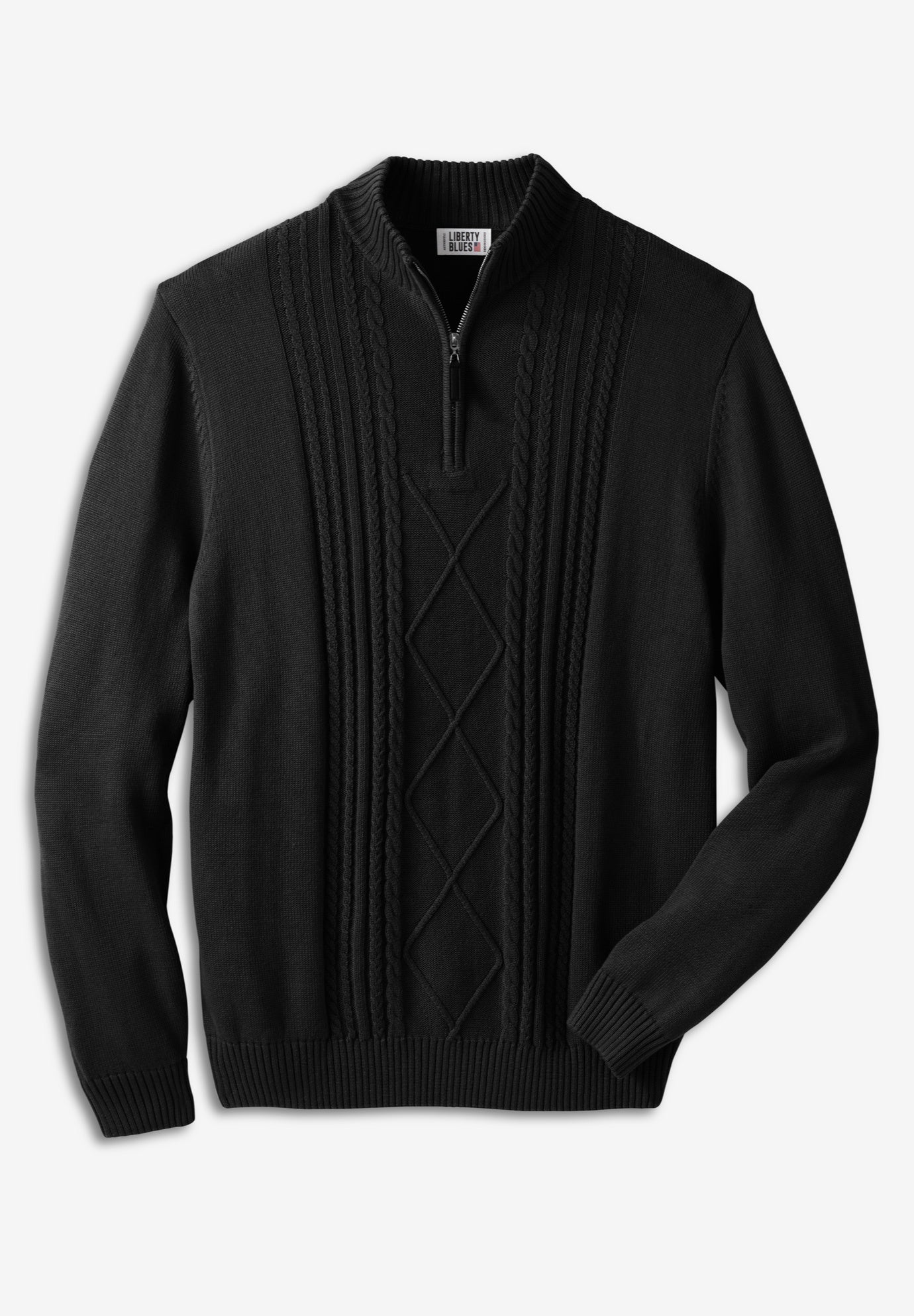 Shoreman’s Quarter Zip Cable Knit Sweater image number 0