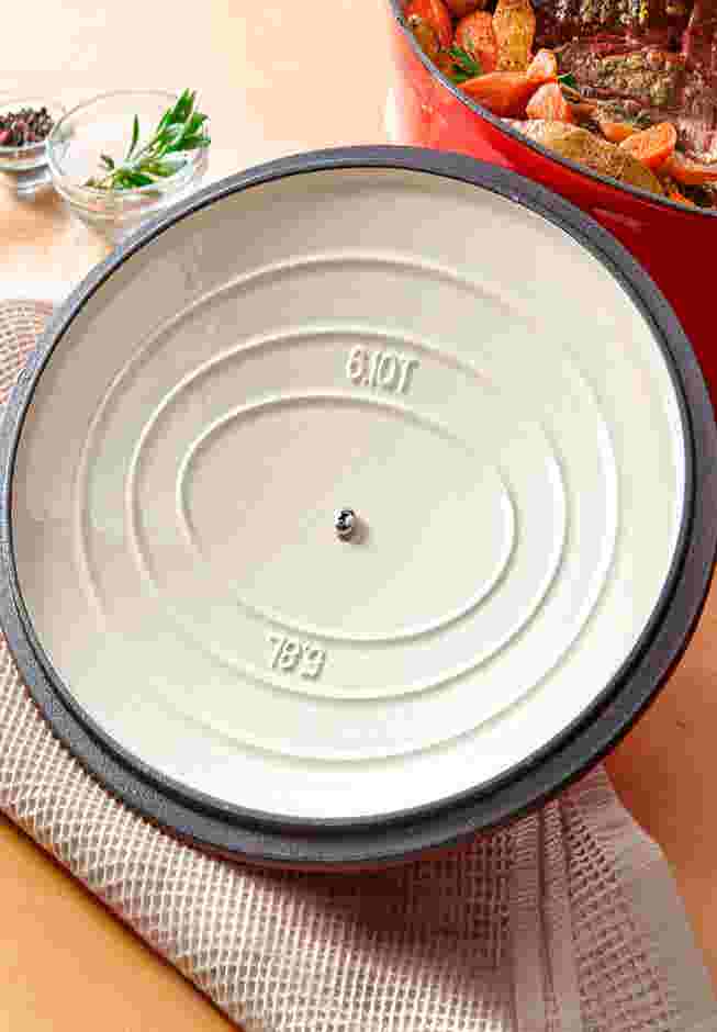 6-Lt. Cast Iron Enameled Oval Casserole image number 1