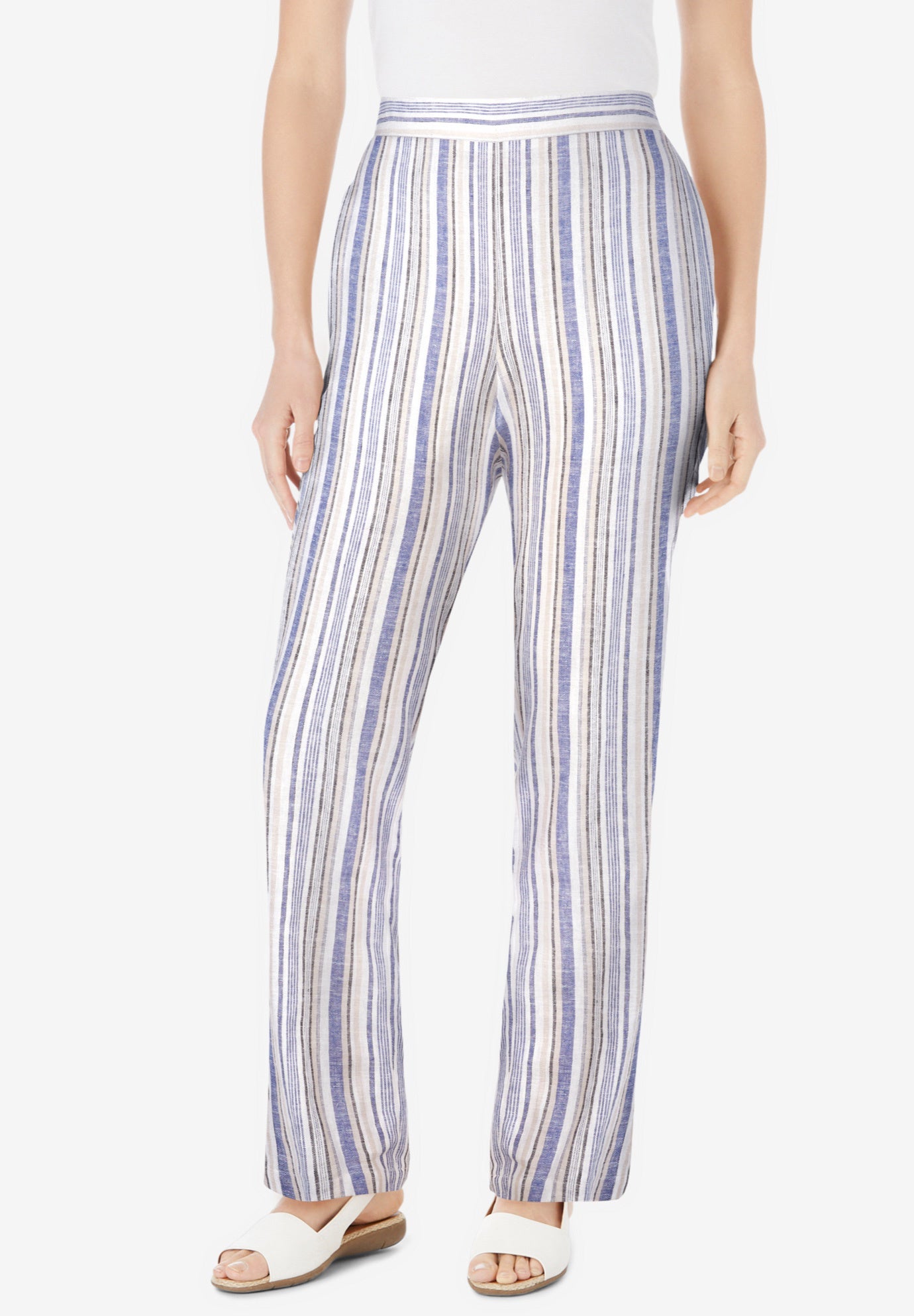 Straight Leg Linen Pant image number 1