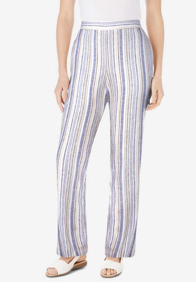 Straight Leg Linen Pant image number 1