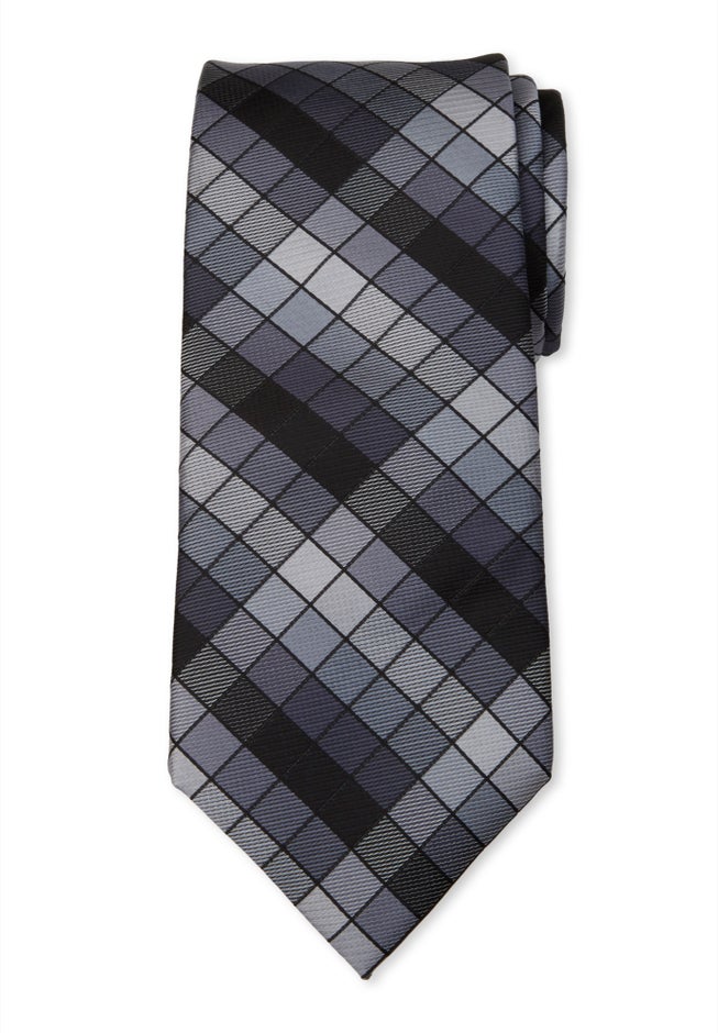 Extra Long Check Tie image number 1