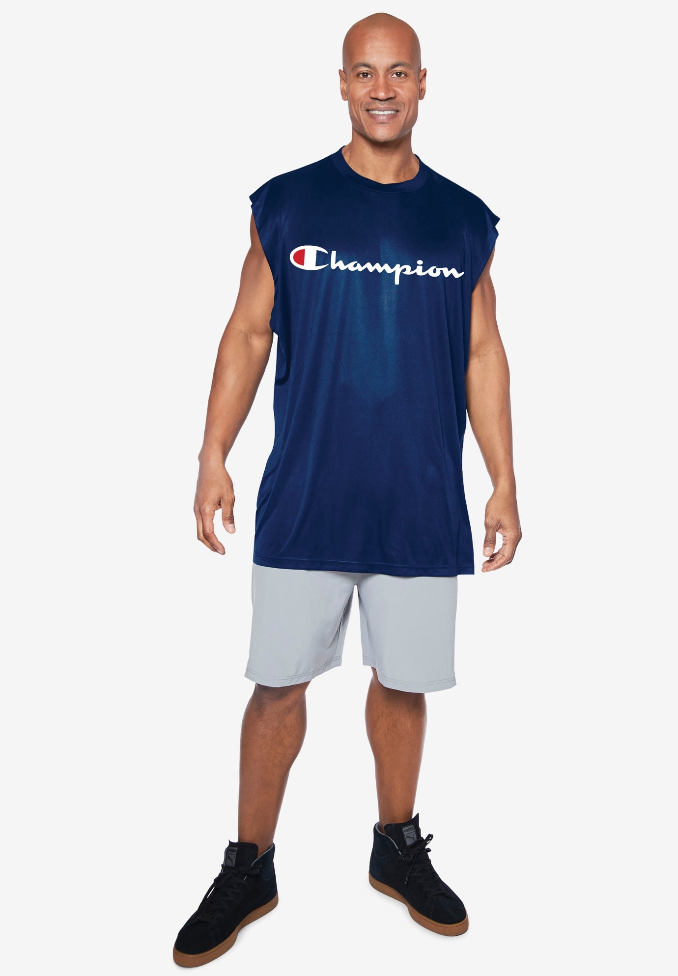Champion&reg; Script Logo Muscle Tee image number 0