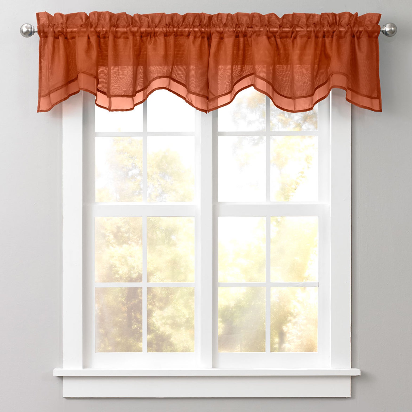 BH Studio Sheer Voile Layered Valance image number 0